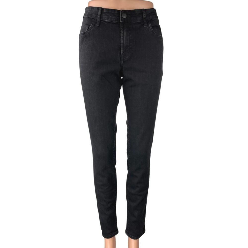 Old Navy Women's Black Super Skinny Slim Mid Rise Stretch Denim Jeans Size 8